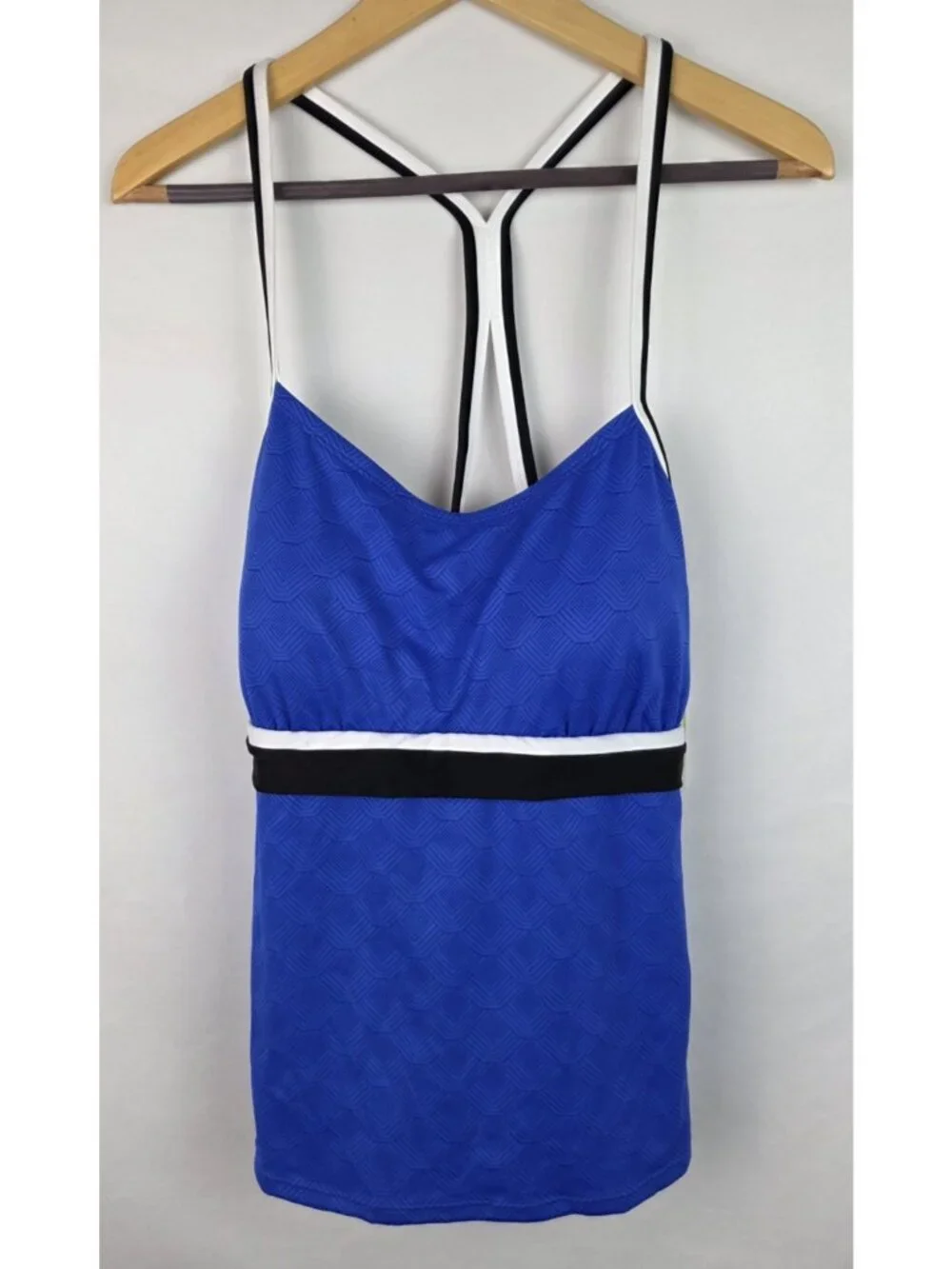 24th & Ocean Women's Tankini Top Size XXL Blue Swim Swimsuit Top A-D Cup
